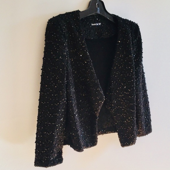 New Double Zero Black Blazer with Sequins - Picture 3 of 7
